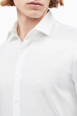 Calvin Klein Slim Stretch Poplin Shirt -Fashion Men Shop 134794s3