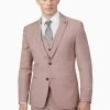 Ted Baker Pink Sharkskin Slim Suit Jacket -Fashion Men Shop 175 126s