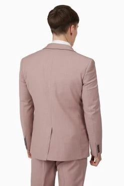 Ted Baker Pink Sharkskin Slim Suit Jacket -Fashion Men Shop 175 126s2