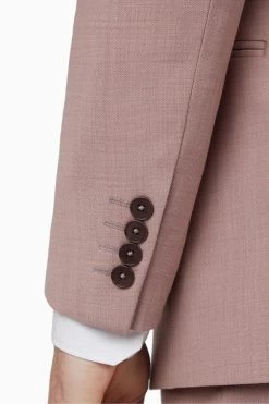 Ted Baker Pink Sharkskin Slim Suit Jacket -Fashion Men Shop 175 126s6