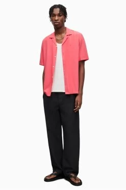 AllSaints Red Venice Shirt -Fashion Men Shop 186169s3