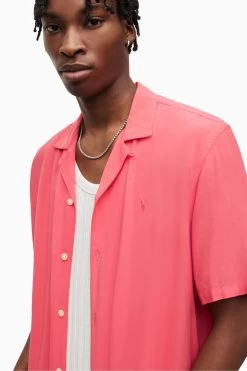 AllSaints Red Venice Shirt -Fashion Men Shop 186169s4