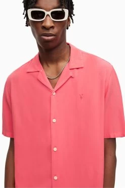 AllSaints Red Venice Shirt -Fashion Men Shop 186169s5
