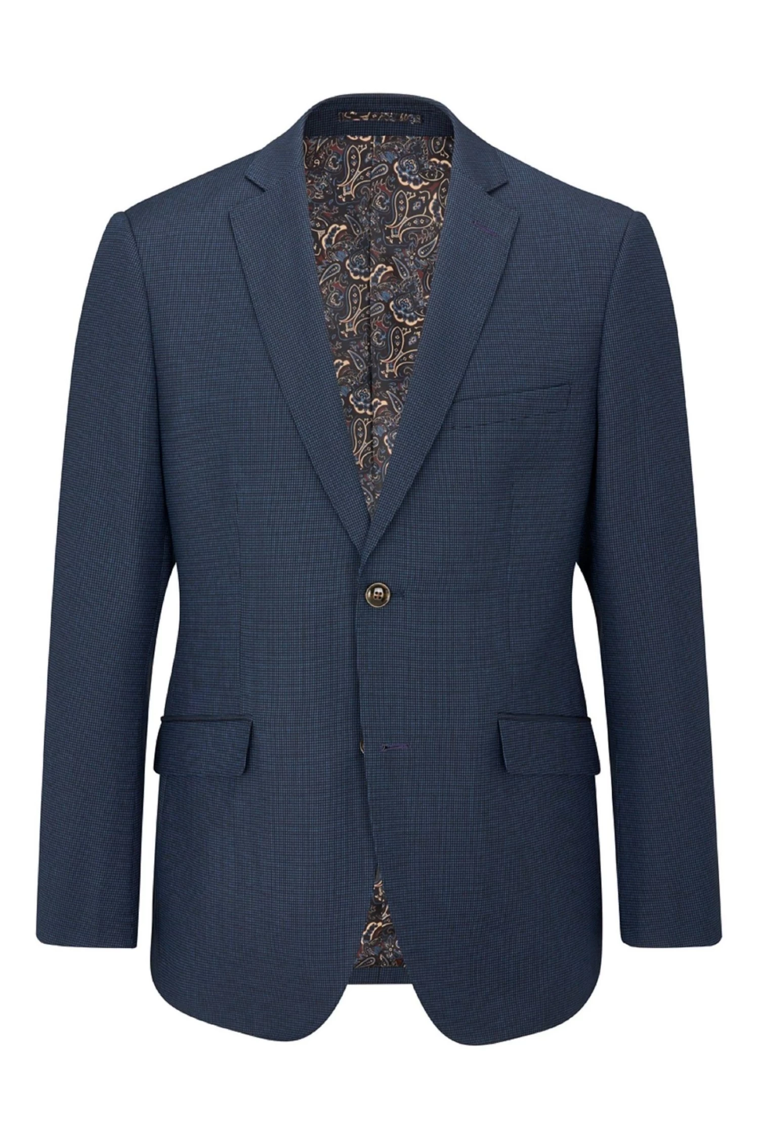 Skopes Fallon Navy Blue Tailored Fit Wool Blend Suit Jacket 6 Skopes Fallon Navy Blue Tailored Fit Wool Blend Suit Jacket - Image 4