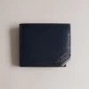 Ted Baker Blue Metal Corner Bifold Coin Wallet -Fashion Men Shop 189434s