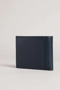 Ted Baker Blue Metal Corner Bifold Coin Wallet -Fashion Men Shop 189434s5