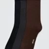 MOSS Black Pindot Socks 3 Pack -Fashion Men Shop 196394s