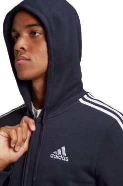 Adidas Fleece 3-Stripes Zip Through Hoodie -Fashion Men Shop 208432s4