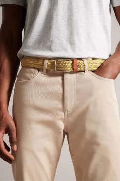 Ted Baker Yellow Callen Woven Elastic Belt 9 Ted Baker Yellow Callen Woven Elastic Belt -Fashion Men Shop 232733s4
