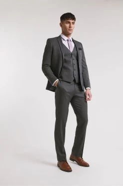 Jacamo Charcoal Grey James Suit: Jacket 10 Jacamo Charcoal Grey James Suit: Jacket -Fashion Men Shop 2QE117s3