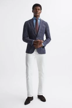 Reiss Belvedere Single Breasted Check Blazer