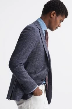 Reiss Belvedere Single Breasted Check Blazer -Fashion Men Shop 2YL 379s4