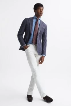 Reiss Belvedere Single Breasted Check Blazer -Fashion Men Shop 2YL 379s6