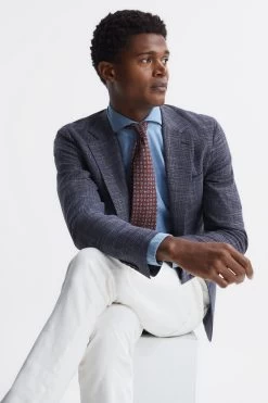 Reiss Belvedere Single Breasted Check Blazer -Fashion Men Shop 2YL 379s7