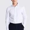 MOSS Extra Slim Fit White Single Cuff Stretch Shirt 1 MOSS Extra Slim Fit White Single Cuff Stretch Shirt -Fashion Men Shop 301505s