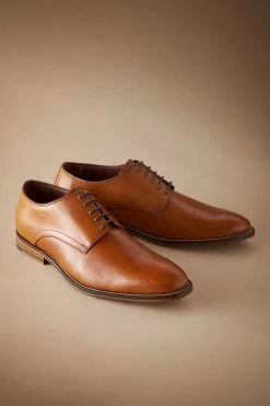 Next Signature Leather Plain Derby Shoes