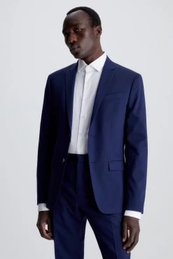 Calvin Klein Stretch Wool Slim Blazer