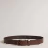 Ted Baker Brown Linded Brn-Choc Embossed Leather Belt
