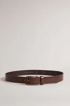 Ted Baker Brown Linded Brn-Choc Embossed Leather Belt