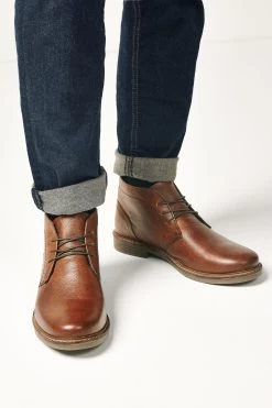 Next Waxy Finish Leather Chukka Boots -Fashion Men Shop 461699s5