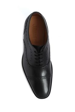 Jones Bootmaker Black Joseph Leather Oxford Men's Semi-Brogues -Fashion Men Shop 498578s4