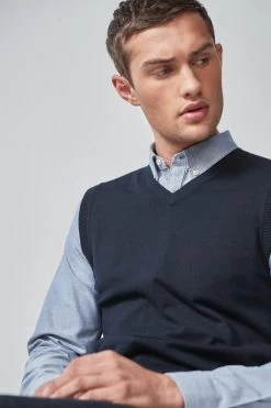 Next Sleeveless V-Neck Jumper -Fashion Men Shop 501693s3