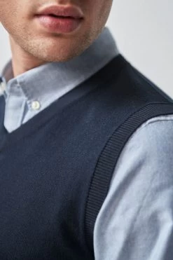 Next Sleeveless V-Neck Jumper -Fashion Men Shop 501693s4