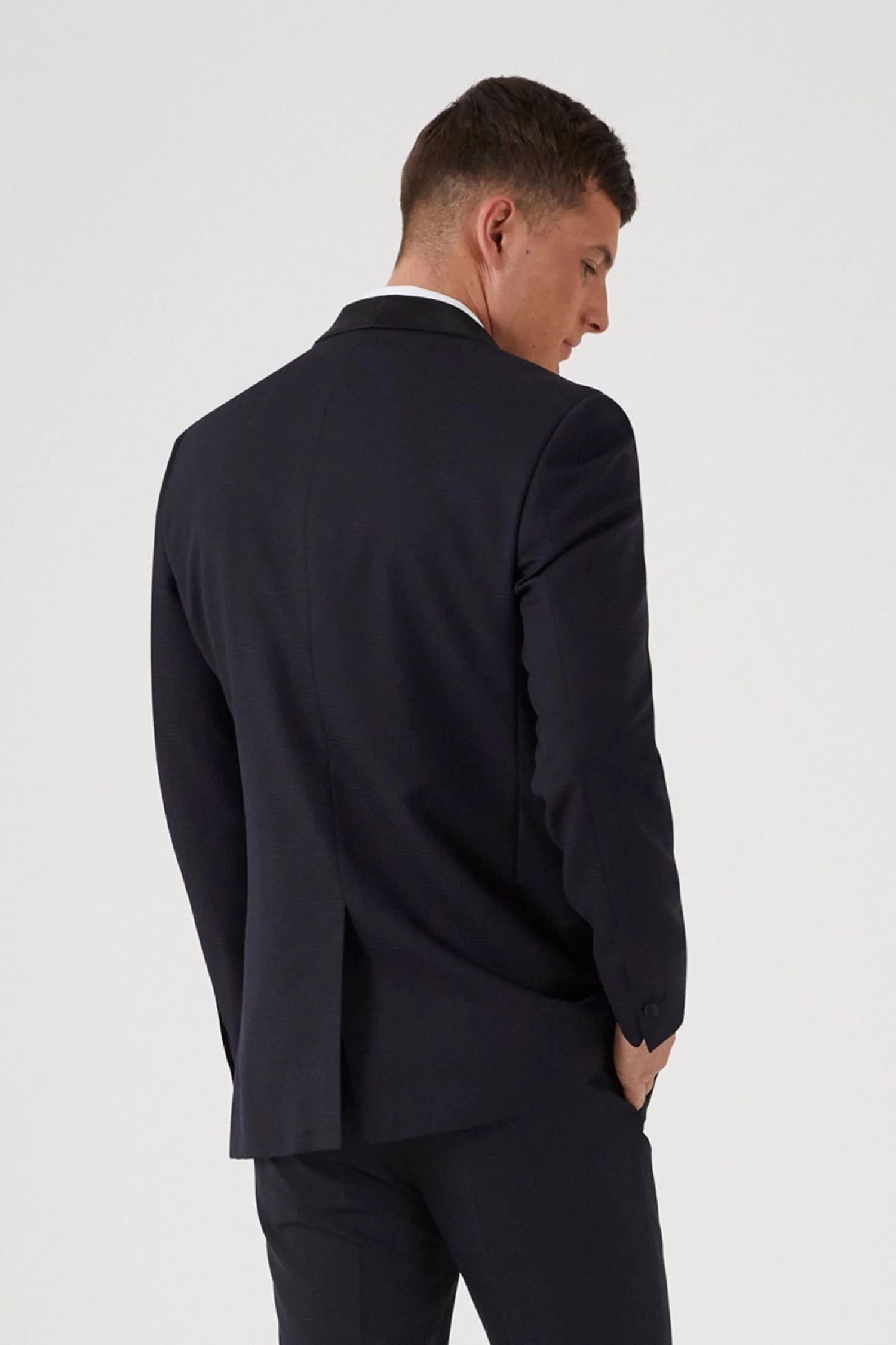 Skopes Newman Black Check Tailored Fit Suit Jacket 4 Skopes Newman Black Check Tailored Fit Suit Jacket - Image 2