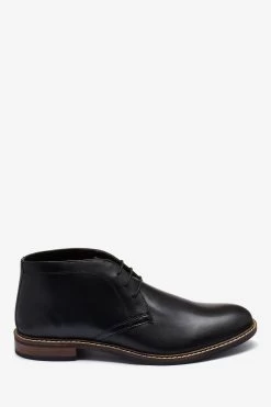 Next Black Leather Chukka Boots