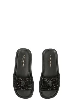 Kurt Geiger London Black Oscar Gem Sandals -Fashion Men Shop 570405s5
