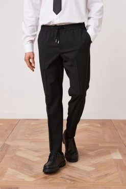Next Black Slim Tapered Formal Joggers -Fashion Men Shop 574988s
