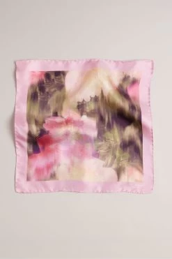 Ted Baker Blurpok Pink Floral Printed Pocket Square