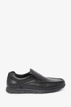Next Black Wide Fit Slip-On Apron Shoes