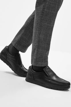 Next Black Wide Fit Slip-On Apron Shoes -Fashion Men Shop 634299s5