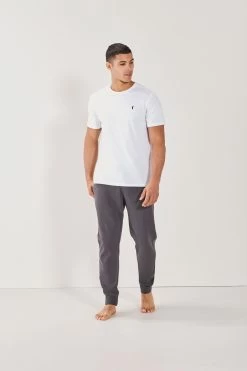 Next Slate Grey/Black Cuffed Joggers 2 Pack -Fashion Men Shop 669755s4