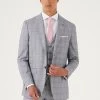 Skopes Anello Grey Check Tailored Fit Suit Jacket -Fashion Men Shop 674 112s