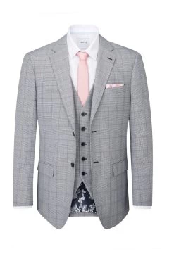 Skopes Anello Grey Check Tailored Fit Suit Jacket -Fashion Men Shop 674 112s3