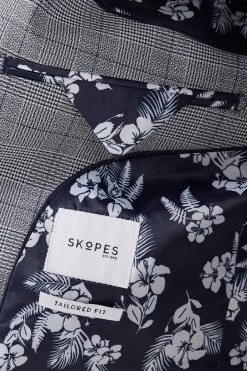 Skopes Anello Grey Check Tailored Fit Suit Jacket -Fashion Men Shop 674 112s4