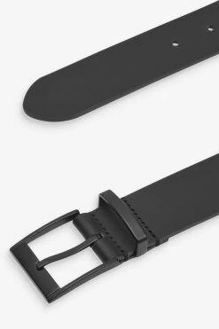 Next Black Bonded Leather Fibre Belt -Fashion Men Shop 676803s3