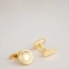 Ted Baker Gold Tone Curve Metal Circle Cufflink -Fashion Men Shop 679519s