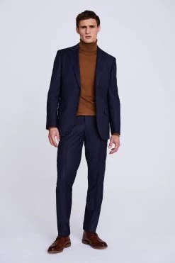 MOSS Regular Fit Navy Blue Check Jacket 8 MOSS Regular Fit Navy Blue Check Jacket -Fashion Men Shop 693218s3