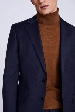 MOSS Regular Fit Navy Blue Check Jacket 9 MOSS Regular Fit Navy Blue Check Jacket -Fashion Men Shop 693218s5