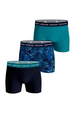 Bjorn Borg Blue Cotton Stretch Boxers 3 Pack
