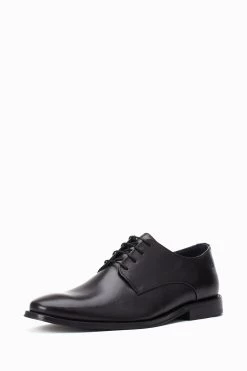 Base London Black Marley Waxy Derby Shoes -Fashion Men Shop 706942s3