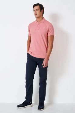 Crew Clothing Company Pink Cotton Classic Polo Shirt -Fashion Men Shop 711 048s3