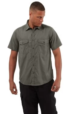 Craghoppers Grey Kiwi Short Sleeve Shirt