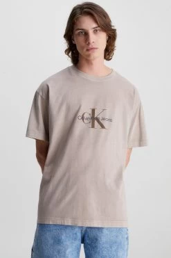 Calvin Klein Jeans Monologo Mineral Dye Brown T-Shirt
