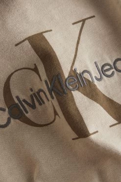 Calvin Klein Jeans Monologo Mineral Dye Brown T-Shirt -Fashion Men Shop 717961s6