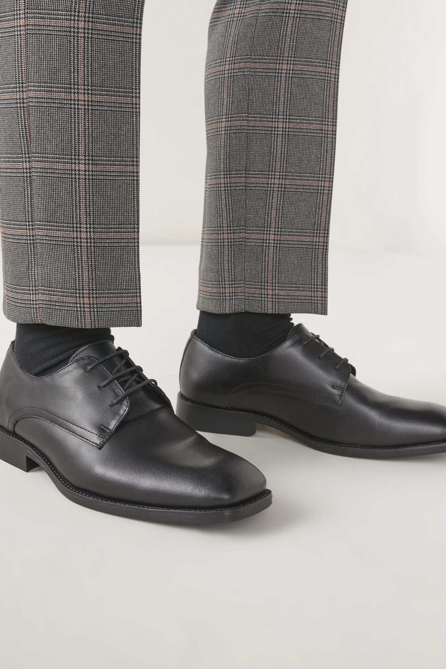 Next Black Leather Square Toe Derby Shoes 3 Next Black Leather Square Toe Derby Shoes