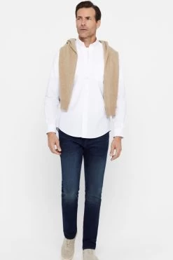 Cortefiel Plain Oxford White Shirt -Fashion Men Shop 756563s3